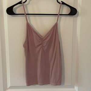 american eagle light pink ribbed tank top